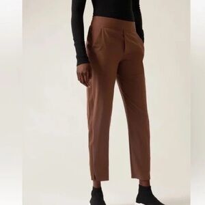 Athleta Brooklyn Brown Ankle Pants, Like New, 10p